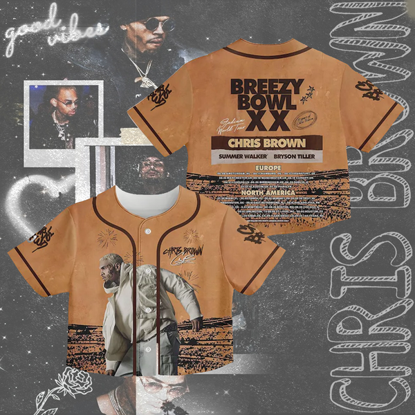 Chris Brown Tour Crop Top Jersey