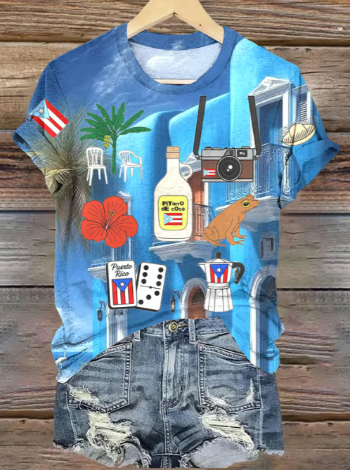 Puerto Rico Crew Neck T-shirt