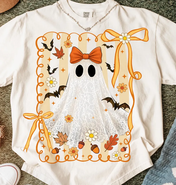 Lace Halloween Ghost Coquette Shirt