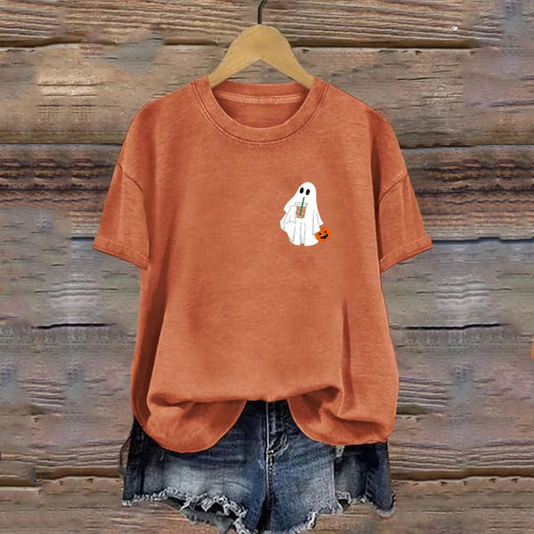 Comfort Colors Сute Ghost Coffee T-Shirt