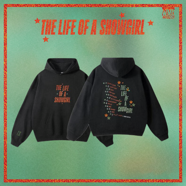 The Life of a Showgirl Print Loose Fit Hooded Sweatshirt（02）