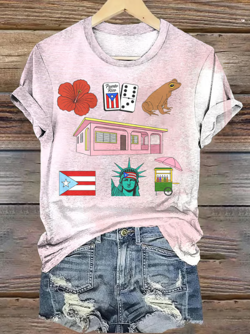 Puerto Rico Crew Neck T-shirt
