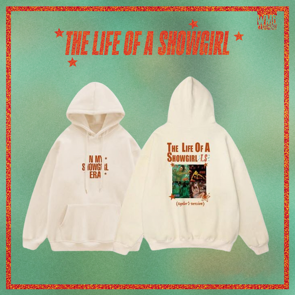 The Life of a Showgirl Print Loose Fit Hooded Sweatshirt（03）