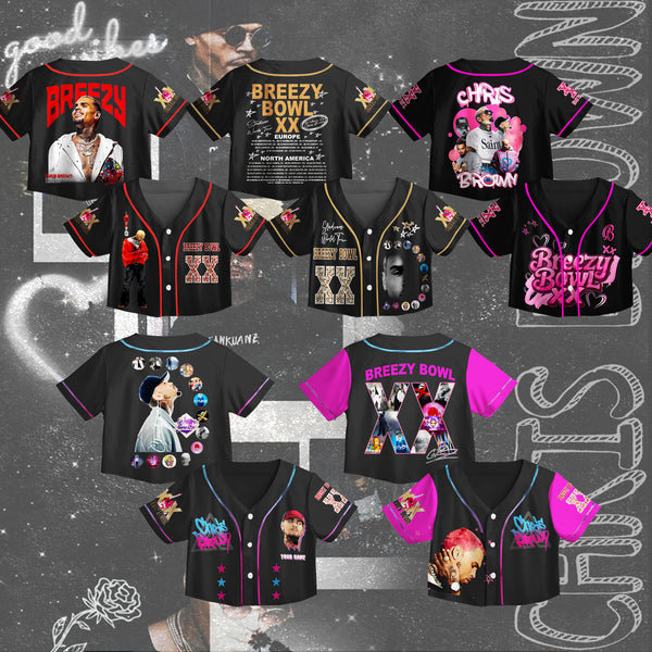 Chris Brown Tour Crop Top Jersey（Best Seller）