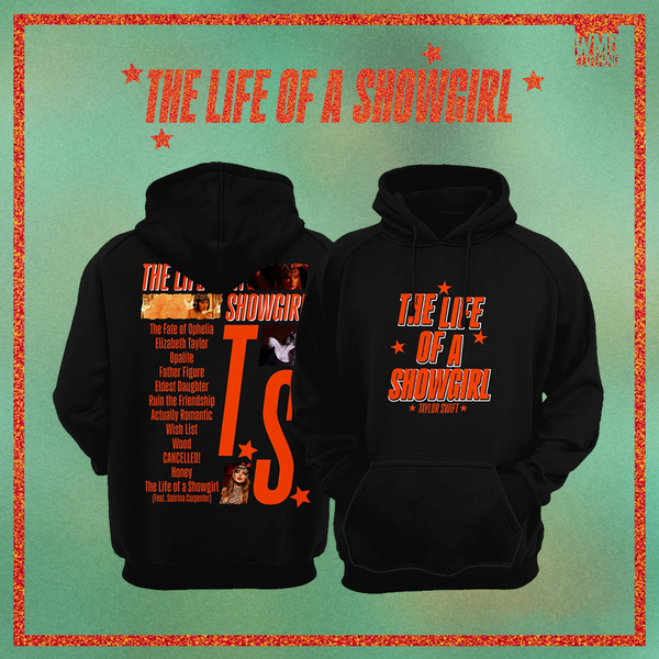 The Life of a Showgirl Print Loose Fit Hooded Sweatshirt（04）