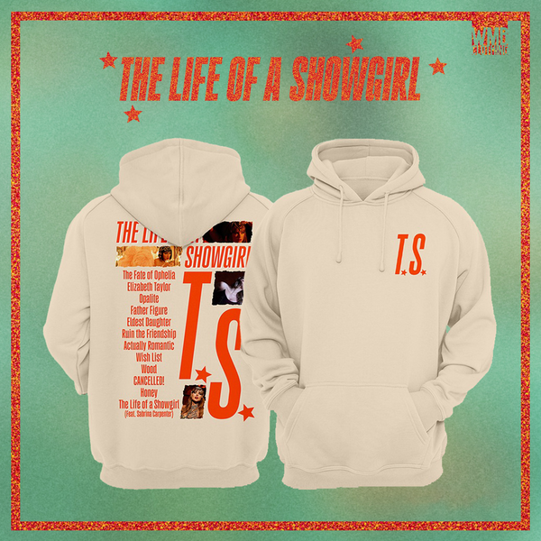 The Life of a Showgirl Print Loose Fit Hooded Sweatshirt（05）