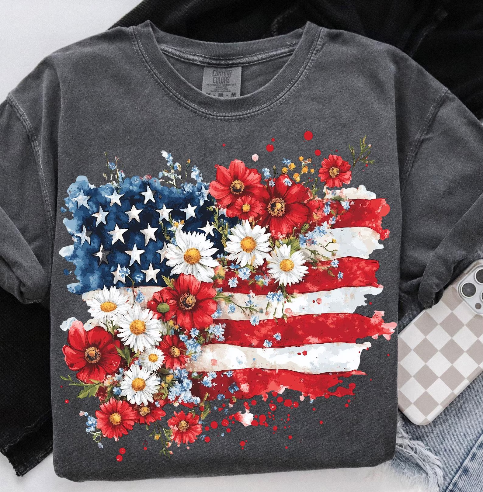 Camiseta retro con estampado de diálogo divertido 