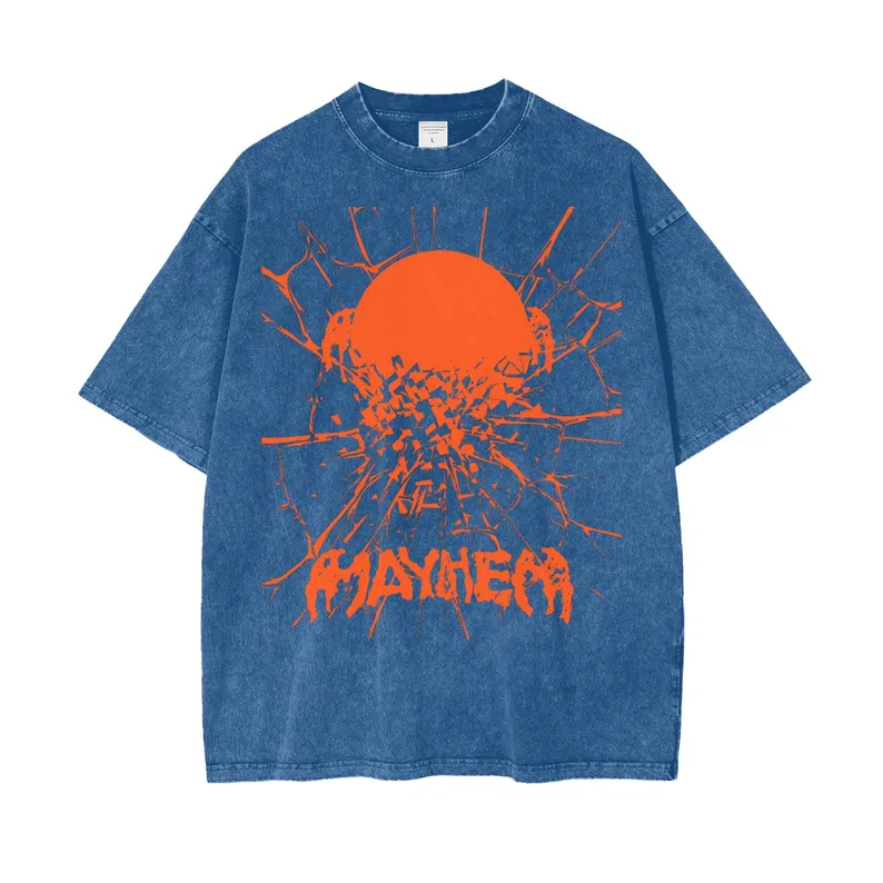 Shattered Mirror MAYHEM Lady Gaga Oversize Snow Washed T-Shirt