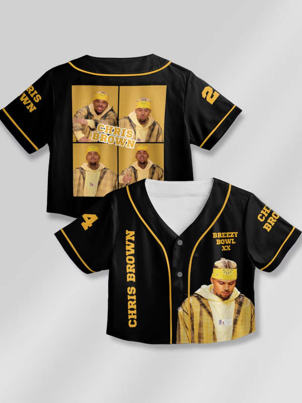Chris Brown Tour Crop Top Jersey（06）