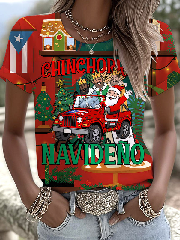 Puerto Rico Coquito and Three Kings Printed T-shirts