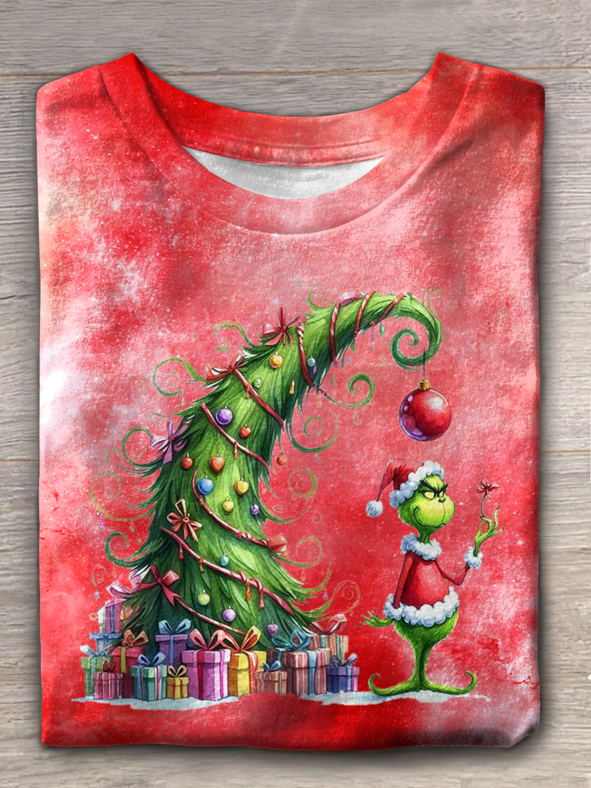 Christmas Movie Print Crew Neck T-shirt