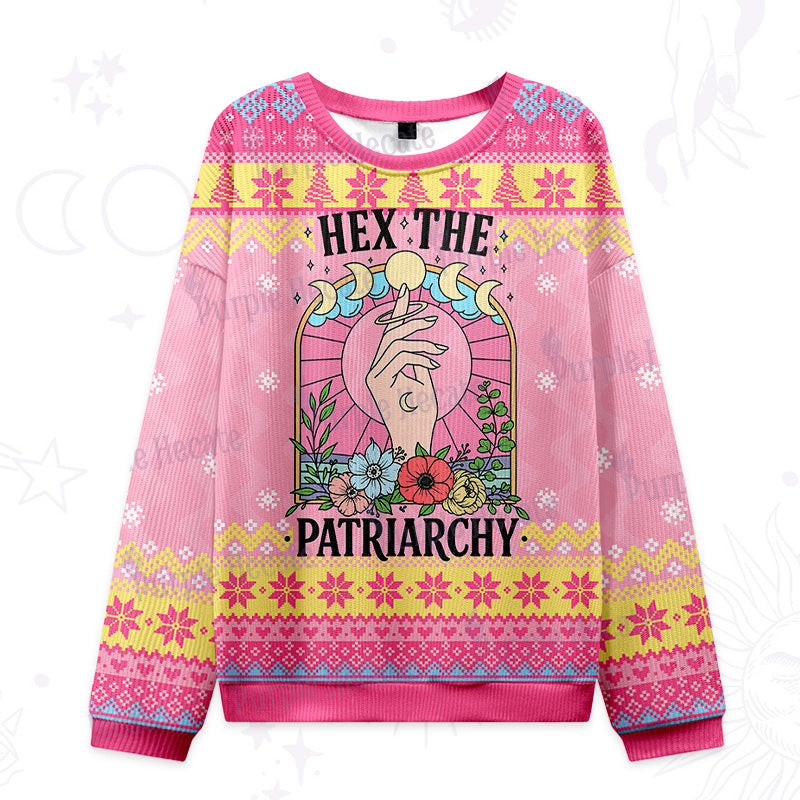 Purplehecate Hex The Patriarchy Ugly Christmas Sweatshirts