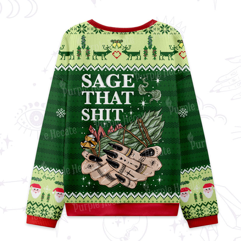Purplehecate Smudge That Shit Ugly Christmas Sweatshirts