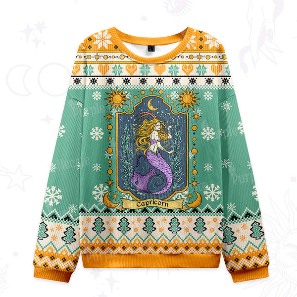 Purplehecate Capricorn Zodiac Ugly Christmas Sweatshirts