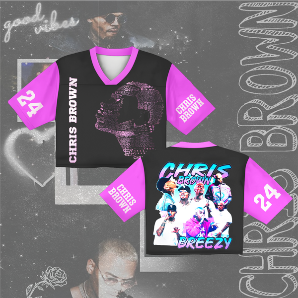 Chris Brown Breezy Bowl Crop Top Football Jersey