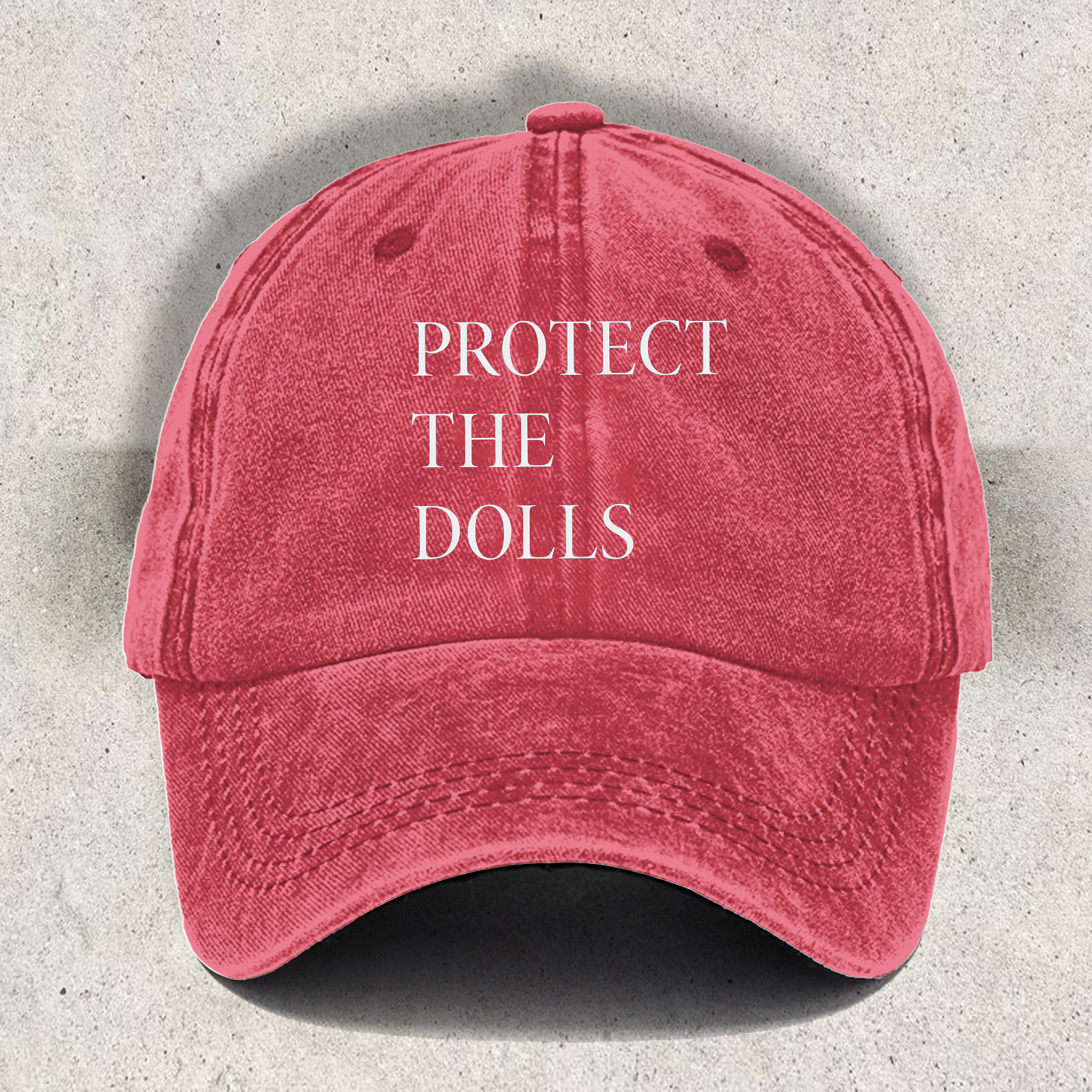 Protect The Dolls Printed Baseball Cap