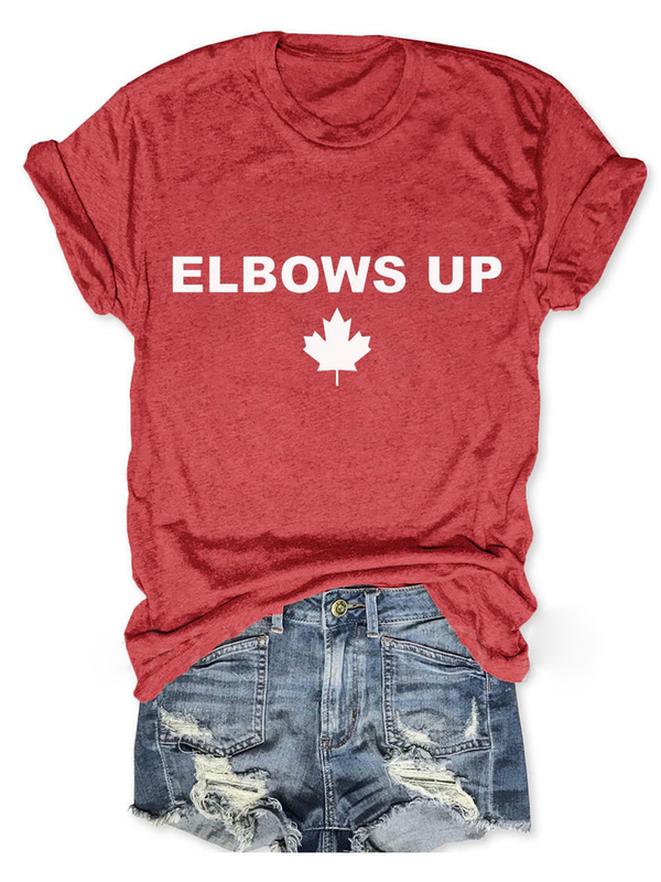 Elbows Up Canada Crew Neck T-shirts