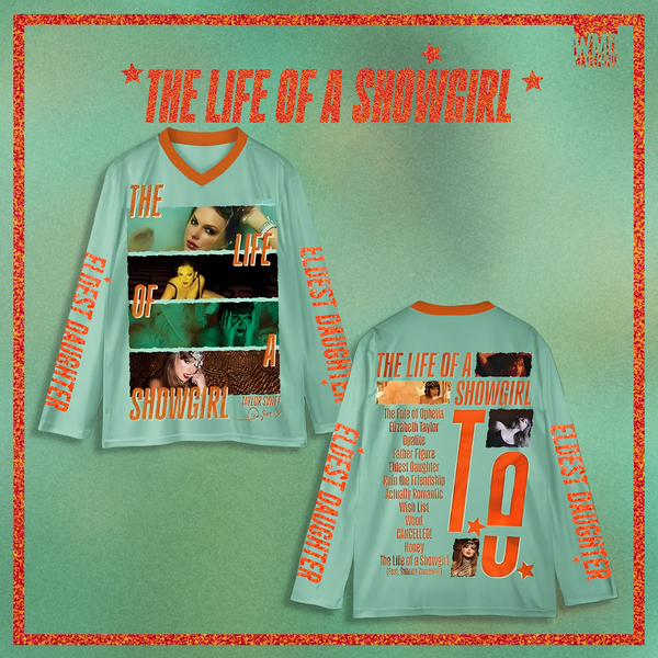 The Life Of A Showgirl V-neck long-sleeved Straight-Shoulder T-shirt（01）