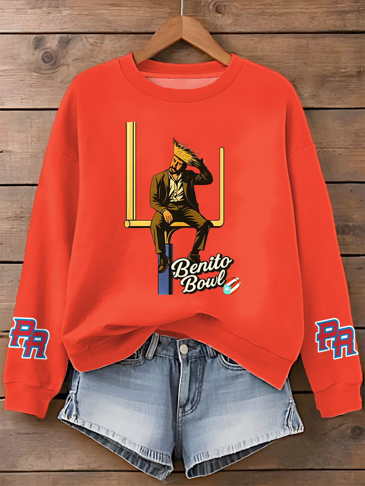 Puerto Rico Singer Benito Bowl Printed Sweatshirt（02）