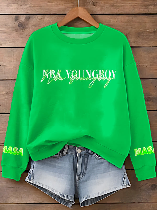 Young Boy Masa Tour 2025 Printed Long Sleeve Casual Top