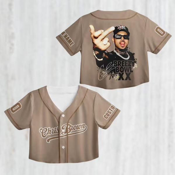 Chris Brown Tour Crop Top Jersey（12）