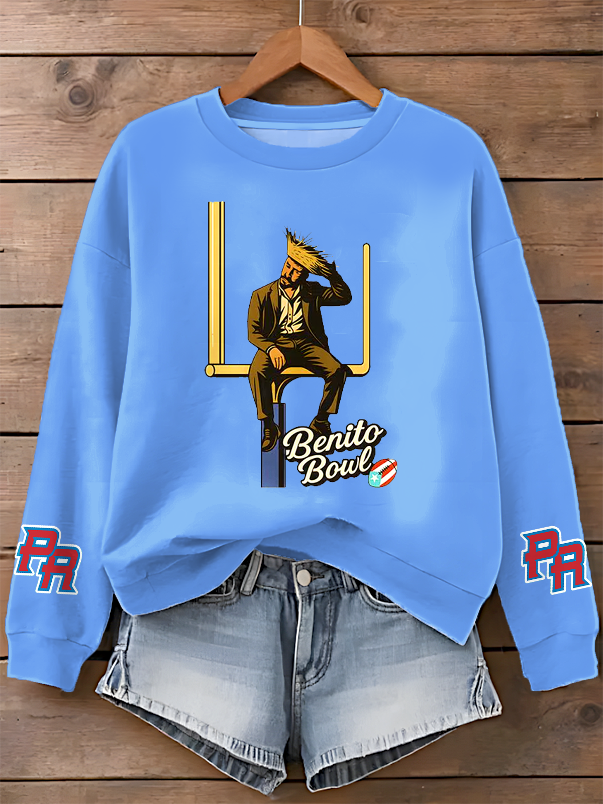 Puerto Rico Singer Benito Bowl Printed Sweatshirt（02）