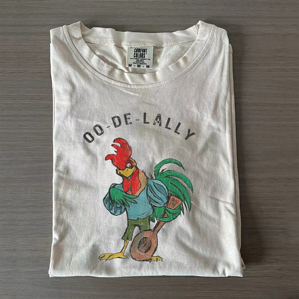 Retro Oo-de-lally Singing Rooster T-Shirt