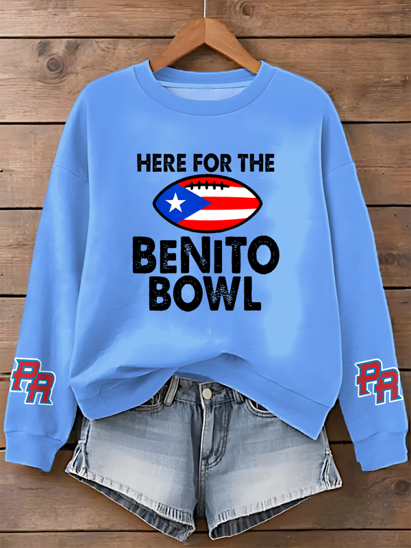 Puerto Rico Singer Benito Bowl Printed Sweatshirt（03）