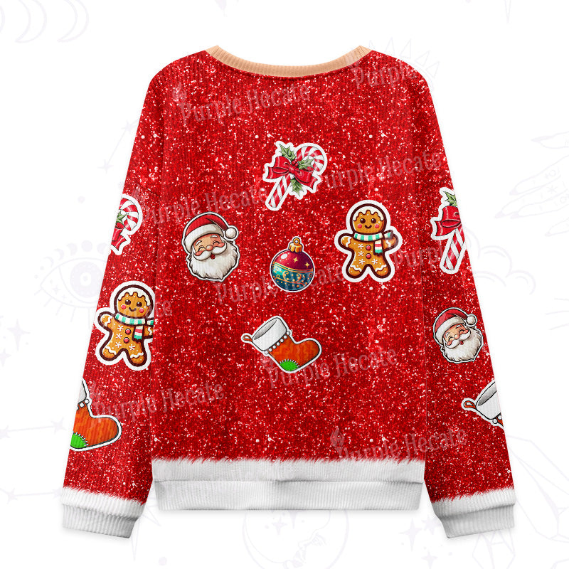 Purplehecate Bling Santa Body Ugly Christmas Sweatshirts
