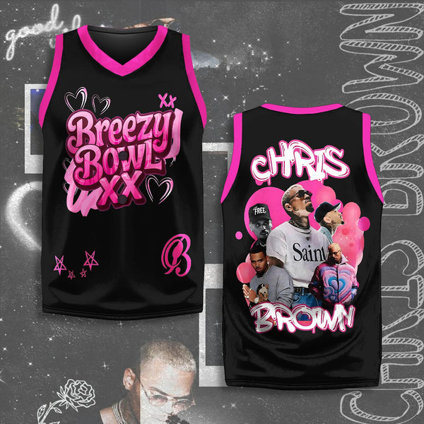 Chris Brown Breezy Bowl XX Tour Sports V-neck Vest