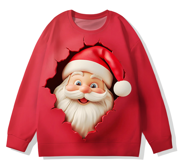 Merry Christmas Printed Long Sleeve Casual Top（02）