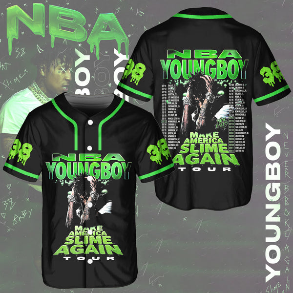 Young Boy 2025 Masa Tour Baseball Jersey