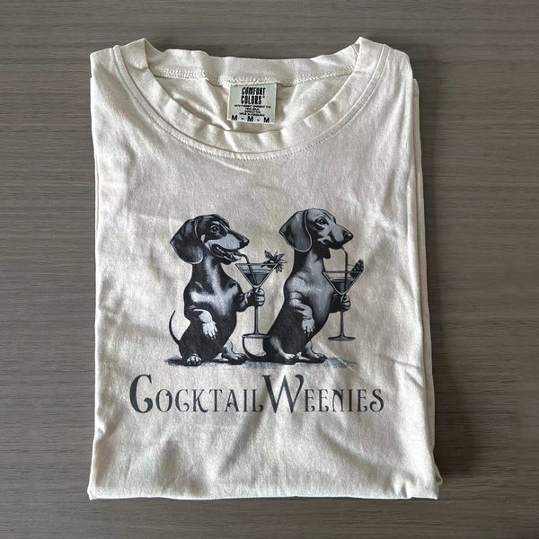 Funny Cocktail Weenies Dachshund T-shirts