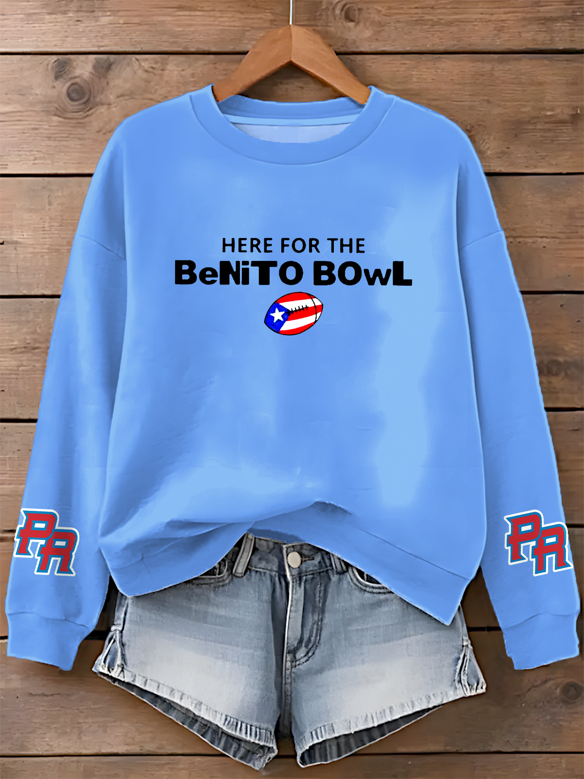 Puerto Rico Singer Benito Bowl Printed Sweatshirt（04）