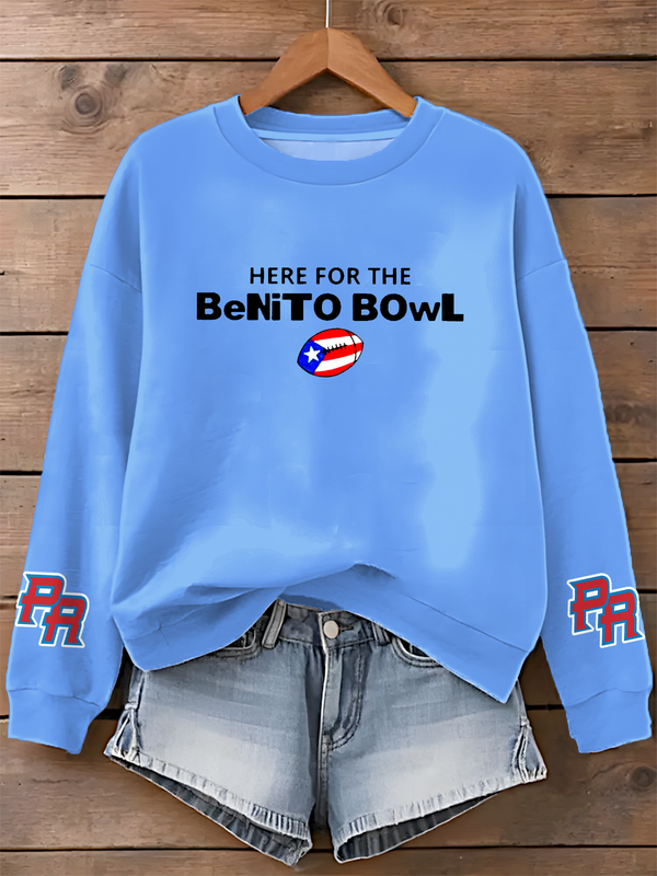 Puerto Rico Singer Benito Bowl Printed Sweatshirt（04）
