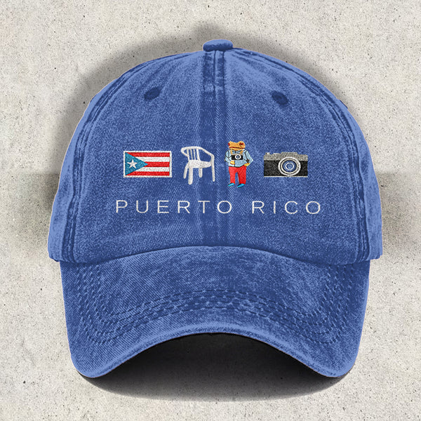Gorra de béisbol con estampado de álbum puertorriqueño 