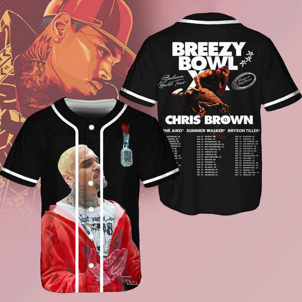 Breezy Bowl XX Tour 2025 Concert Jersey Baseball Jersey