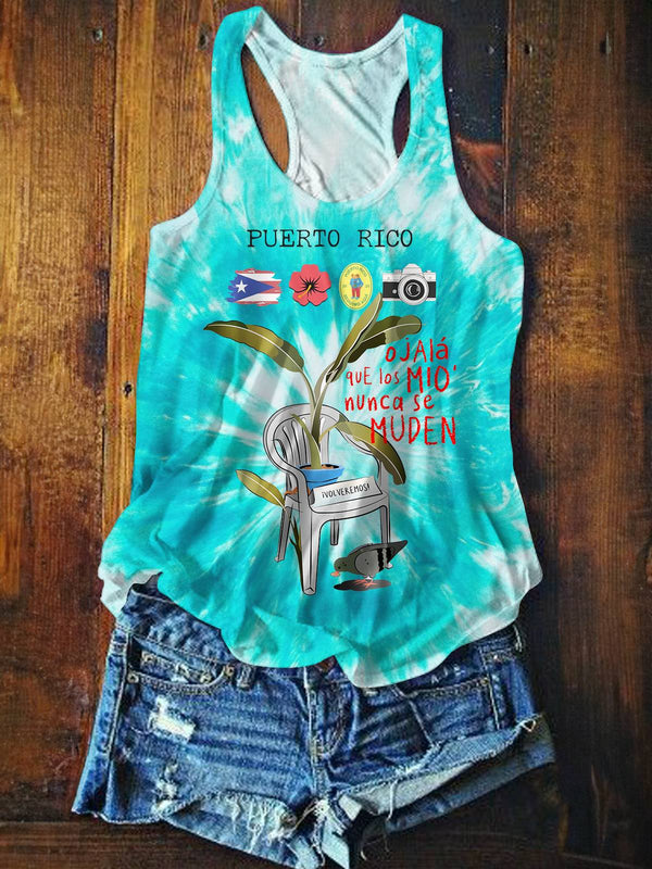 BadBunny Classic Print Casual Tank Top