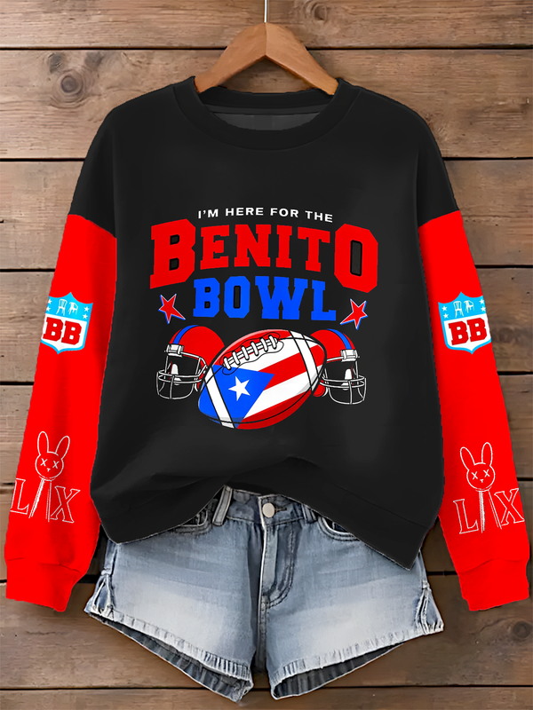 Puerto Rico Singer Boricua Printed Long Sleeve Casual Top