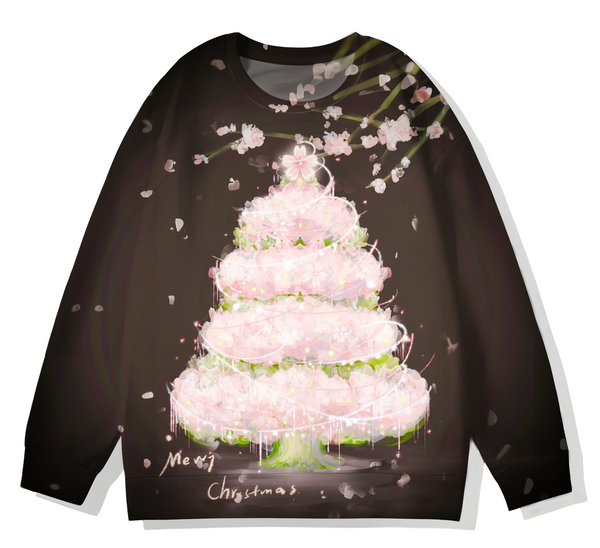 Merry Christmas Printed Long Sleeve Casual Top（04）