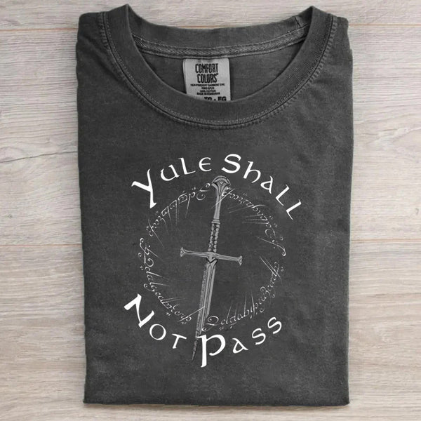 Yule Shall Not Pass Lord of the Rings Vintage Tee