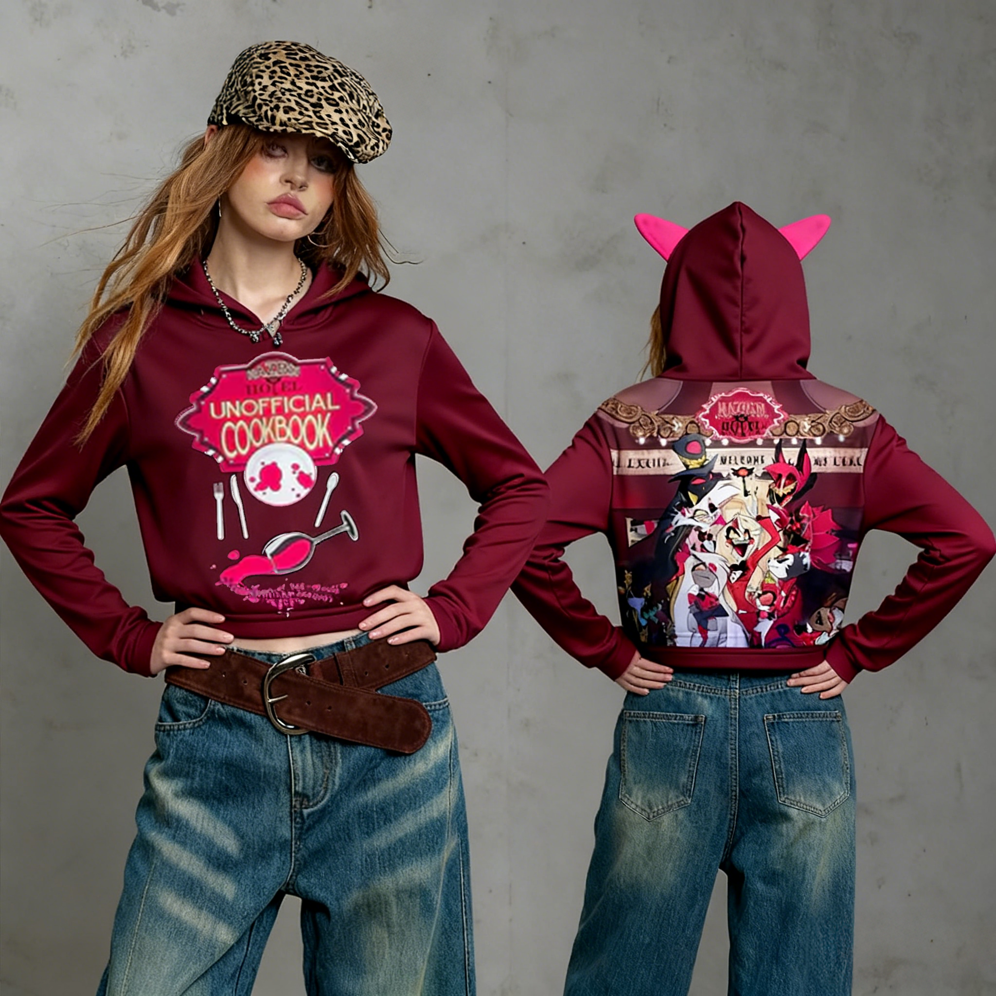 Hazbin Hotel Fur Rabbit Long Sleeve Hoodie