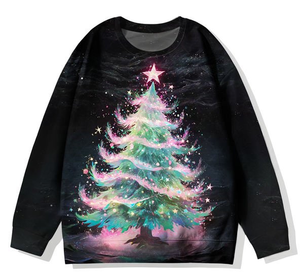 Merry Christmas Printed Long Sleeve Casual Top（05）