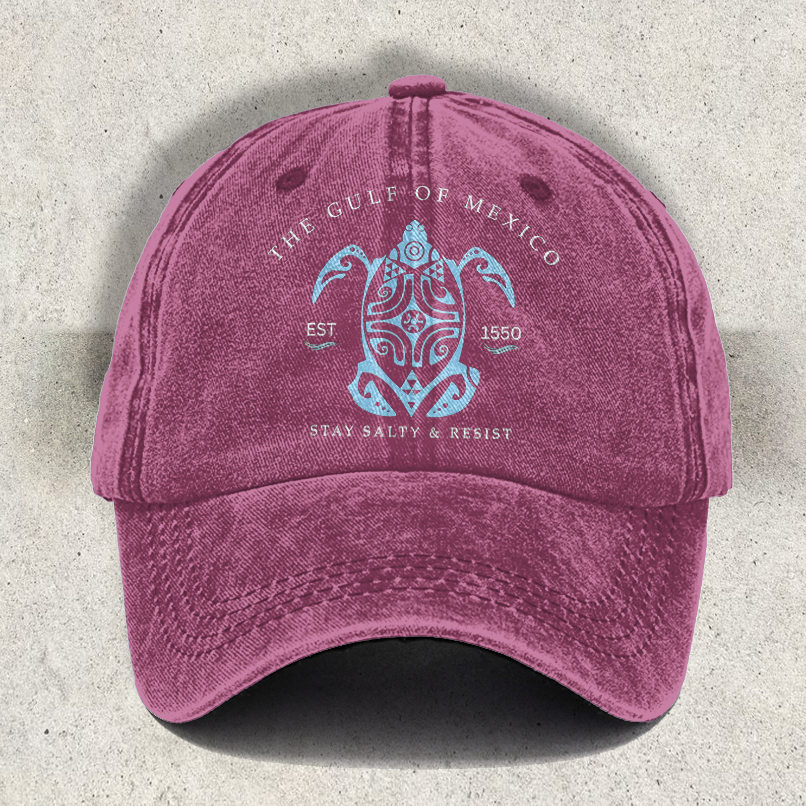 Gulf of Mexico Stay Salty Printed Baseball Cap