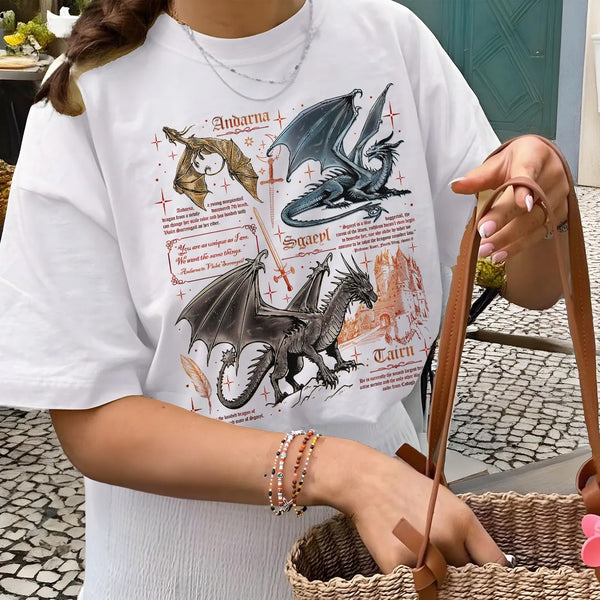 Fourth Wing Dragon Basgiath War College Tee