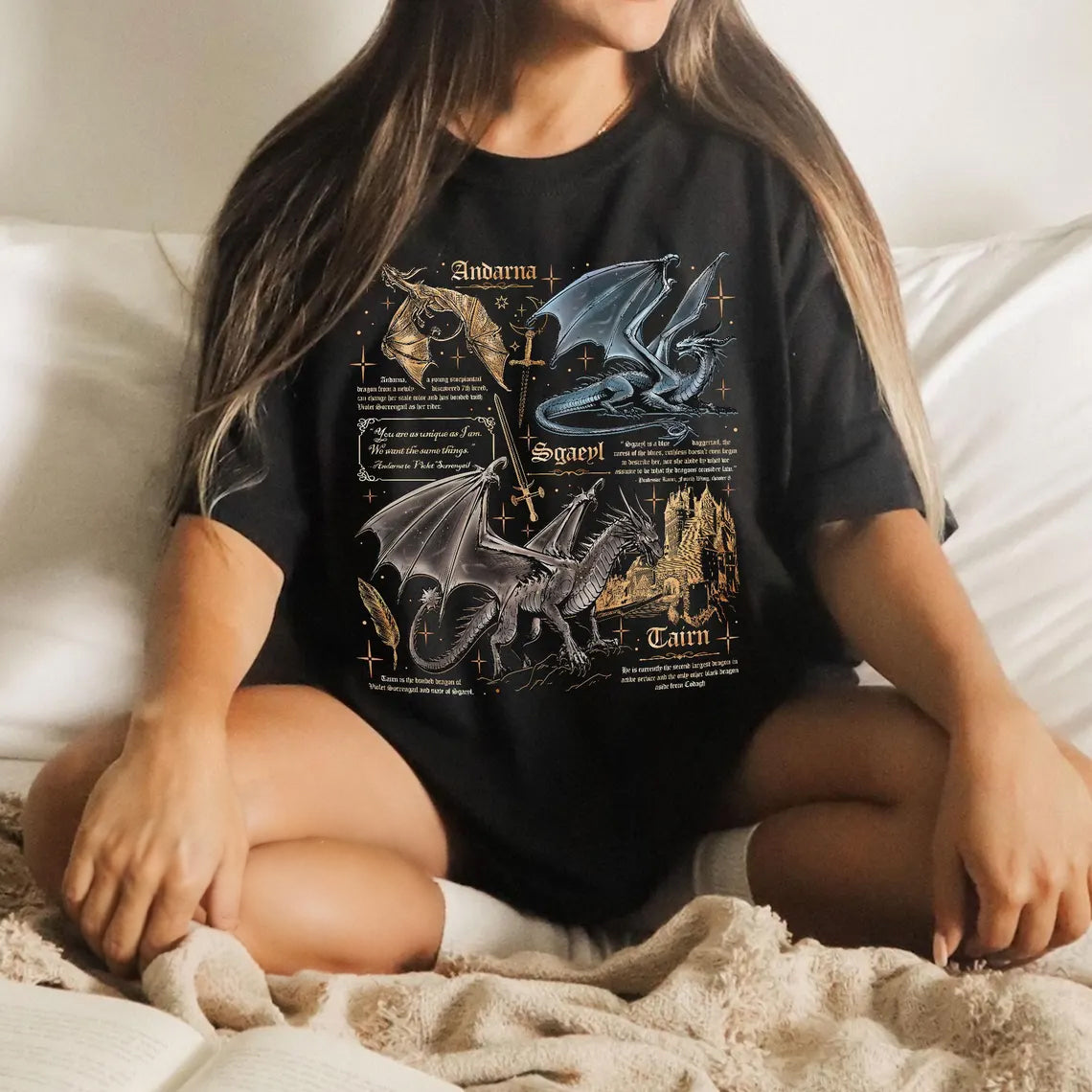 Fourth Wing Dragon Basgiath War College Tee