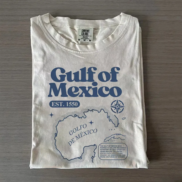 Gulf of Mexico Name Origin Est 1550 T-shirts