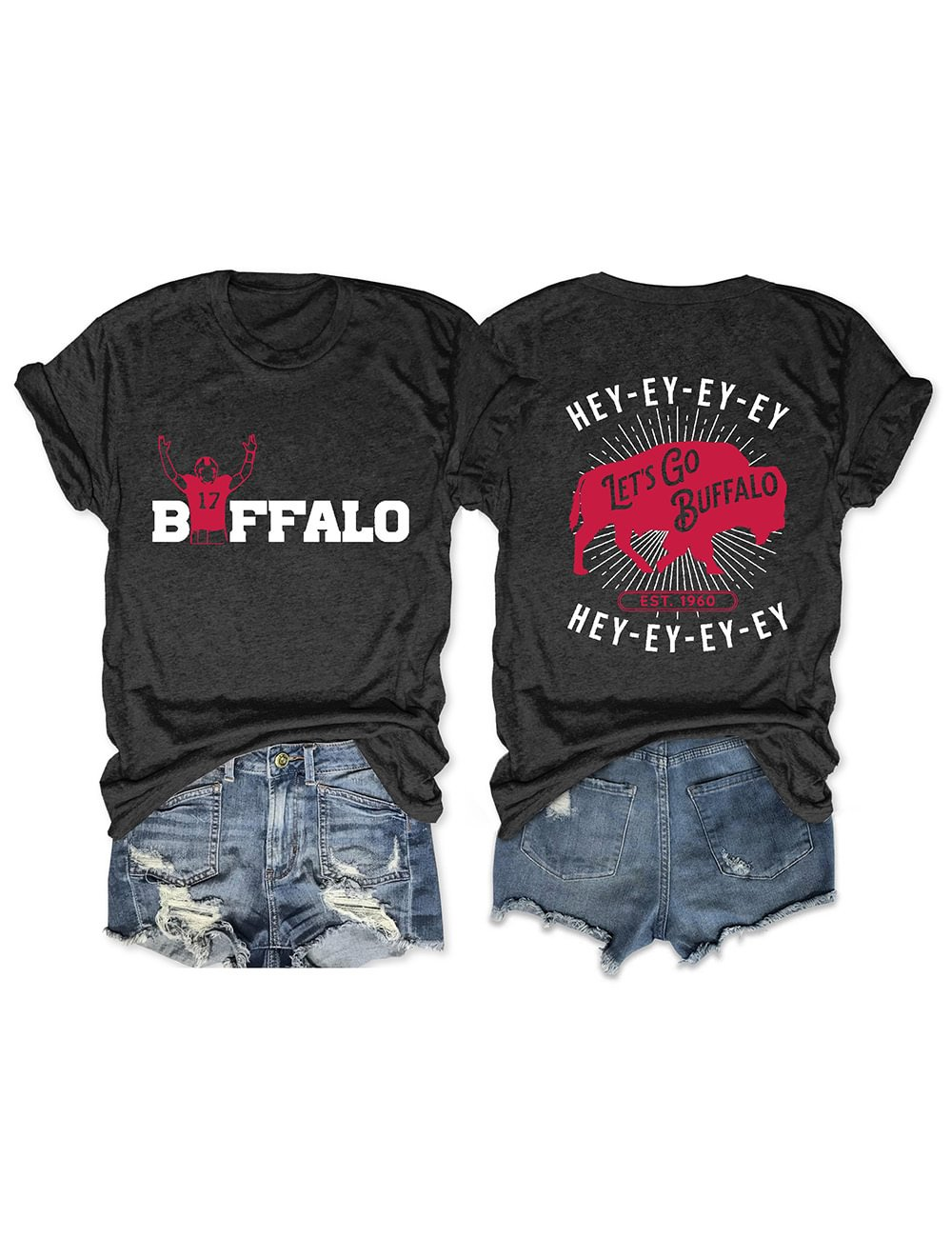 Buffalo Football Print T-Shirt