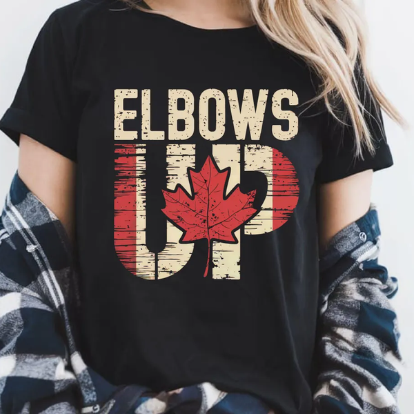 Elbows Up Canada Crew Neck T-shirt