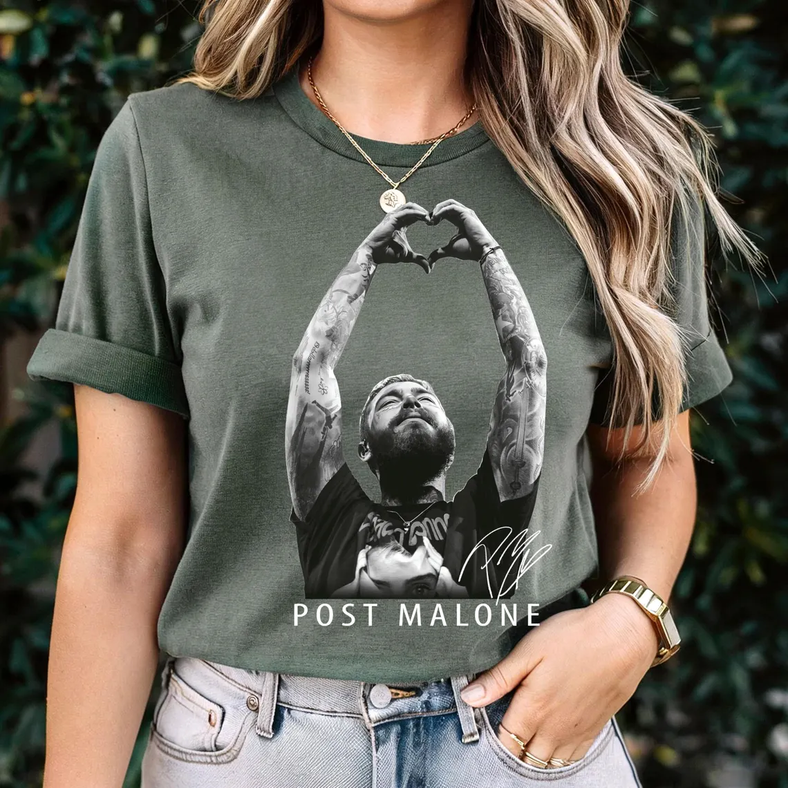 Post Malone Rap Music 2025 Tour T-shirts